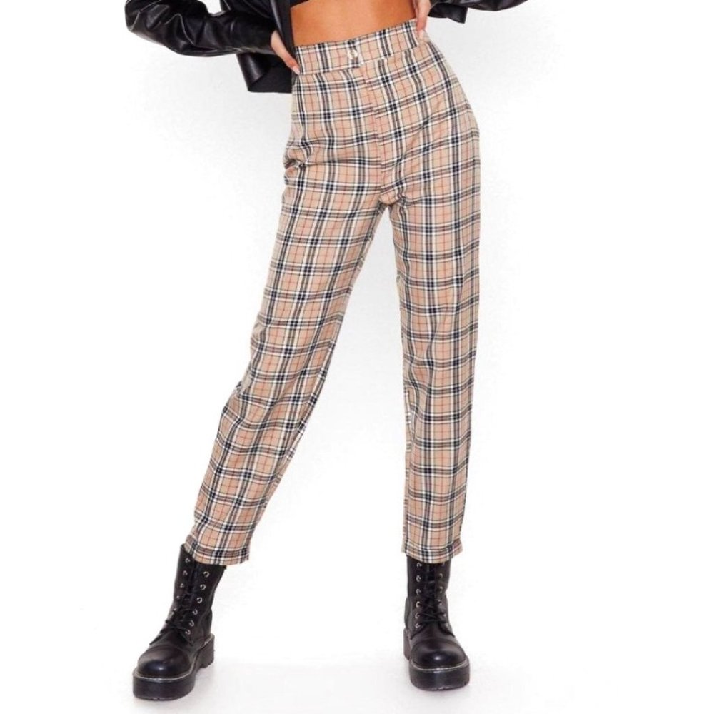 Nasty Gal Plaid Pants